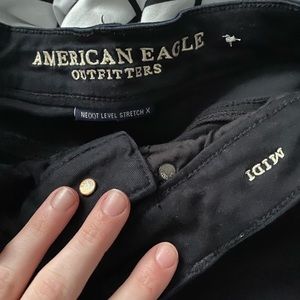 black american eagle jean shorts